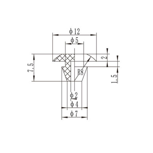FN-JD-002 rubber pad (car door nail)