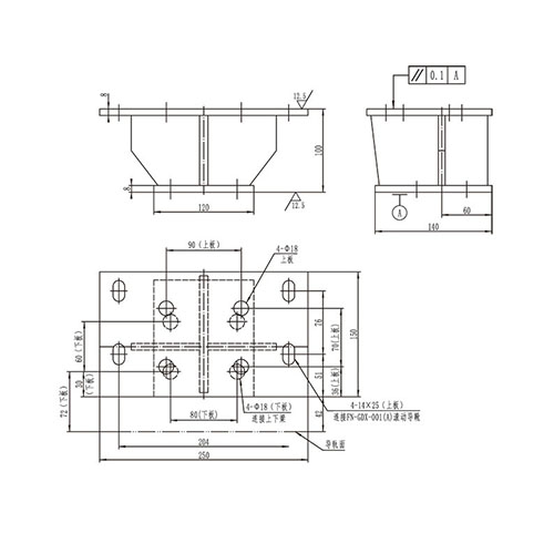 FN-DXZJ-001 rolling guide shoe conversion bracket