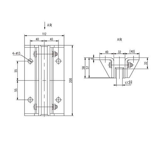 Sliding guide shoe T-DX-H8
