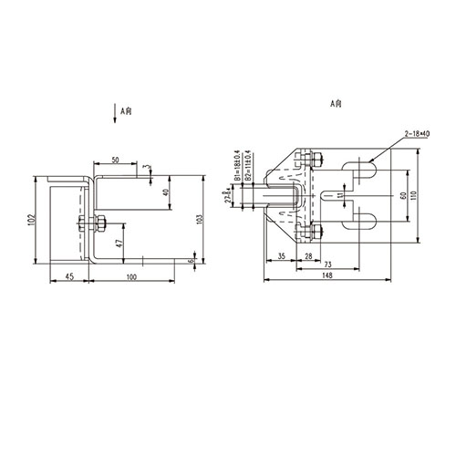 Sliding guide shoe T-DX-H4(C)