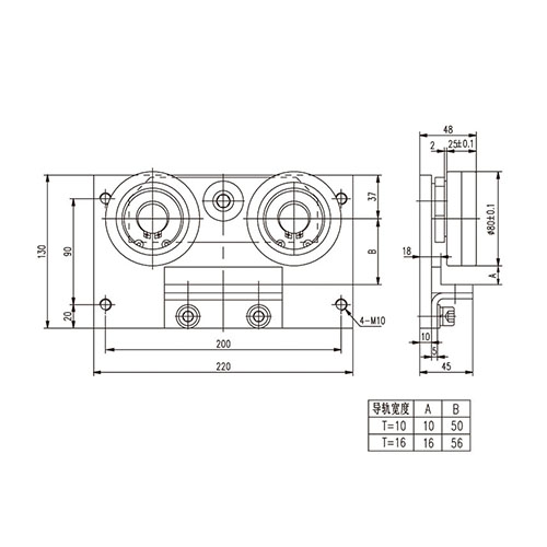 Flat side roller guide shoe FN-GDX-006(Ф80J) Flat side roller guide shoe FN-GDX-006(Ф80J)