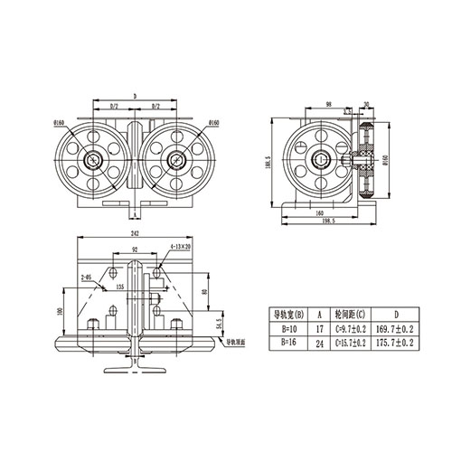 Pair of heavy guide shoes FN-DDX-014