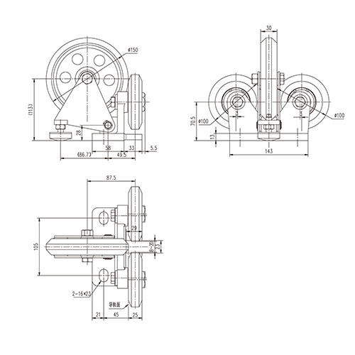 Rolling guide shoe FN-GDX-009 Rolling guide shoe FN-GDX-009