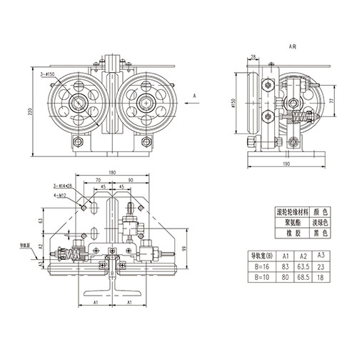 Rolling guide shoe (Ф150) FN-GDX-004