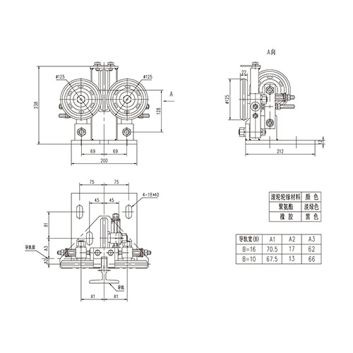 Rolling guide shoe (Ф125) FN-GDX-001(E) Rolling guide shoe (Ф125) FN-GDX-001(E)