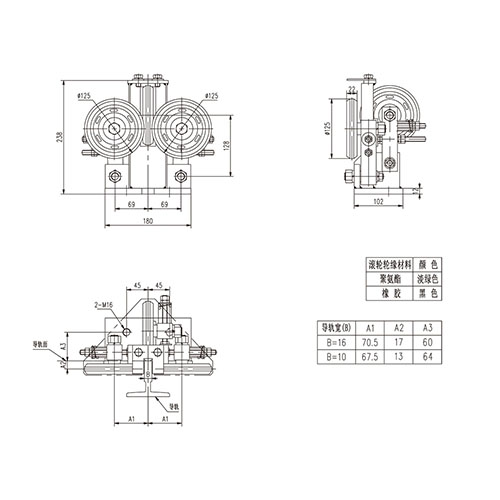 Rolling guide shoe (Ф125) FN-GDX-001(D) Rolling guide shoe (Ф125) FN-GDX-001(D)
