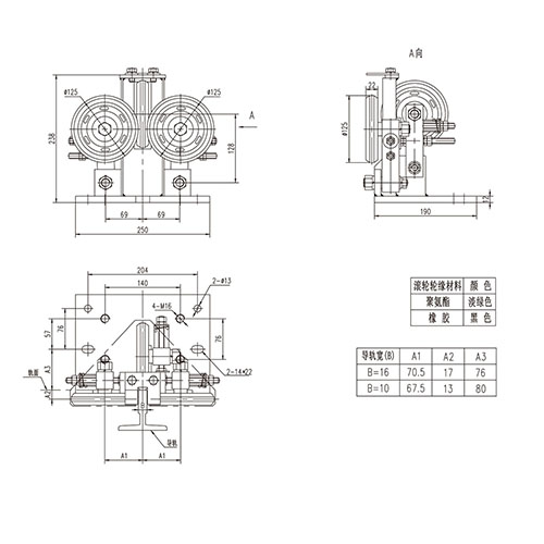 Rolling guide shoe (Ф125) FN-GDX-001(A) Rolling guide shoe (Ф125) FN-GDX-001(A)